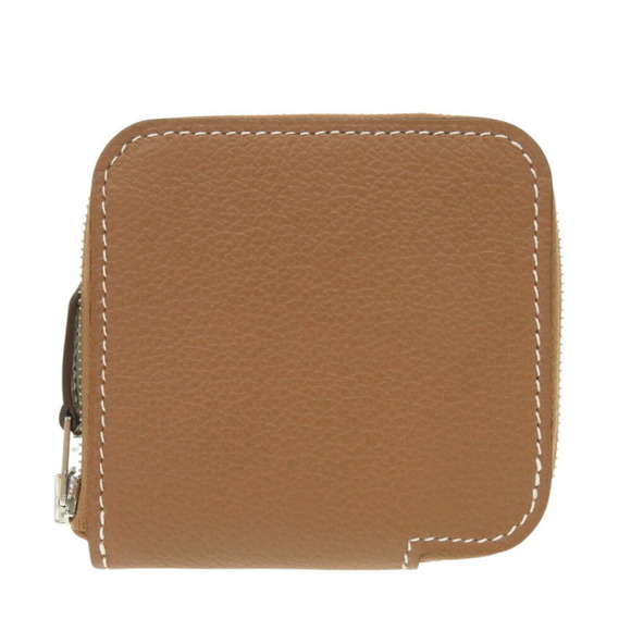 Unused Hermès Azap Silkin Compact Mini Epsom Gold Coin Case, Brown, B Stamp (... - Picture 1 of 7